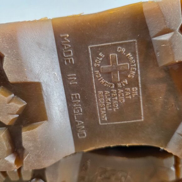 Dr Doc Martens Made in England Womens 10 Hole Distress Black Boots UK 5 US w's 7 - Picture 8 of 11